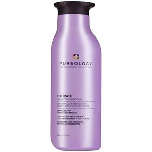 Pureology Hydrate Shampoo - For Dry or Color Treated Hair, Moisturizing Shampoo For Hydration & Softness, With Rose Extract & Green Tea, Vegan & Sulfate-Free