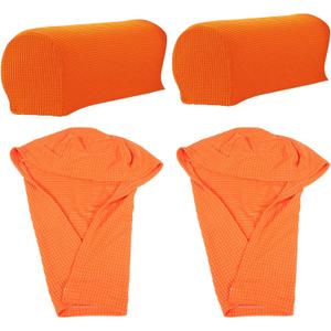 Cabilock 2 pcs Stretch Armrest Covers: Chairs and Sofas Couch Arm Cover Recliner Armrest Sleeve Anti-Slip Furniture Protector Washable Armchair Slipcover Orange