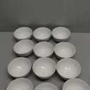 Foraineam 12 Pack 10 Ounces Porcelain Small Bowl Set White Round Bowls (10 fl oz)