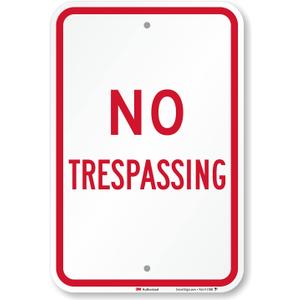 SmartSign "No Trespassing" Sign | 12" x 18" 3M Engineer Grade Reflective Aluminum
