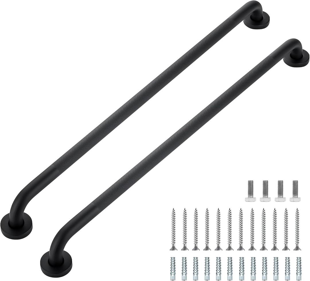 Grab Bars for Shower, 32 Inch Shower Handle, 2 Pack, Black