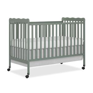 Dream On Me Carson Classic 3-in-1 Convertible Full-Size Baby Crib in Meadow Green, GreenGuard Gold & BSA, 4 Mattress Heights, Converts to Day & Toddler Bed, Locking Wheels, Classic Nursery Design