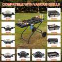 Outdoor Grill Stand for Weber Q1200, Q1000, Q2200, Q2400, Portable Grill Cart for Blackstone 17"& 22" Table Top Griddles, for Weber Grill,Griddle Stand for Blackstone,for Travel and Camping