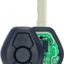 Beefunny 315/433MHz Adjustable ID44 Chip EWS System Remote Car Key Fob 3 Button for BMW 325 330 318 525 530 540 E38 E39 E46 M5 X3 X5 (1)