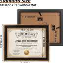Lavezee Certificate Frames 2 Packs, Black & Gold 8.5 x 11 Graduation Frame with Shatter-Resistant Cover, 8.5 by 11 Picture Diploma Document Degree Frames for Wall and Tabletop