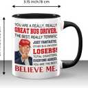 Bus Driver Mug 11 Oz - Appreciation Gifts for Men, Women - School Bus Gifts - Back to School for Kids - Retired Driver Gift - Coffee Cup