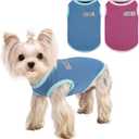 2 Pack Dog Shirts for Small Dogs Girl Boy Sun Protection Quick Dry Vest Summer Dog Clothes Soft Breathable Lightweight Tank Top Cooling Tee Tshirts Cats Sleeveless Outfit Size: X-Small (Chest 11in )