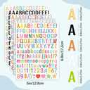 9840 Pcs 60 Sheets Letter Stickers 0.5in Alphabet Stickers 1/2 Inch Small Vinyl Self-Adhesive ABC Number Sticker Letters for Water Bottles Scrapbooking Mailbox Notebook Labels Craft Sign (Multicolor)