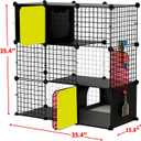 STILLCOVE Cat Cages Indoor with Litter Box: Large Cat Enclosure Pet Playpen Kitten Crate Detachable Wire Kennel with Scratching Post & Litter Mat & Scoop