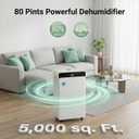 2026upgraded 80pint energy star dehumidifier for basement