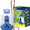 B&G Battery-Powered Backpack Sprayer (2.5 Gallon) Cordless Electric Sprayer with Extenda-Ban Valve & 18 Extension | 21V 5.2Ah Rechargeable Battery | Adjustable 10-95 PSI | Brass Pin-to-Cone Tip