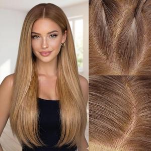 AISI HAIR 13x4 HD Lace Front Wig Ombre Light Blonde Pre Plucked With Baby Hair Straight Glueless Synthetic Wigs for Women 28inch Beginner Friendly