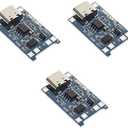 HiLetgo 3pcs TP4056 Type-c USB 5V 1A 18650 Lithium Battery Charger Module Charging Board with Dual Protection Functions