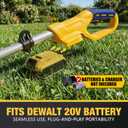 Cordless Pole Saw for Dewalt 20V Battery, 15 FT Reach, Tool Only | 8-Inch bar, 18FT/S chain, Auto-oiling, Tool-free tensioner, 8 lbs. Tree Trimmer Limb Branch Cutter Pruner