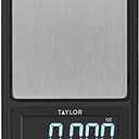 Taylor High-Precision Digital Portioning Scale with Cover, 16OZ/500G, Black