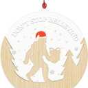 2 x Big Foot Christmas Ornaments 2026, Don't Stop Believing Funny Sasquatch Ornament for Camping Lovers, Bigfoot Xmas Ornaments Gifts for Men Women, Cool Bigfoot Gifts for Friends, Family, Coworker