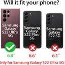 Lanyard Phone Case Compatible for Samsung Galaxy S22 Ultra Anti-Slip Soft TPU Hard PC Clear Cases with Adjustable Neck Strap Anti-Scratch Shockproof Bumper Protective Phone Cover - Rainbow