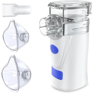 DUKUANGGT Portable Nebulizer, Handheld Mesh Nebulizer Machine for Adults and Kids, Metered - dose Inhaler Accessory, White