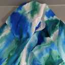OYOANGLE Women's Tie Dye Halter Bubble Dress Backless Flowy Mini Sundresses | Beach Vacation Dress, Cute Summer Dresses, Boho, Chic, Casual, A Line, Sleeveless, Short Dress (Blue, M)