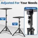 Projector Stand, 33LB Load Bearing & 22-55" Height Adjustable, for Projector/Laptop/DJ Gear, Outdoor/Office/Studio - Stable Base (Black)