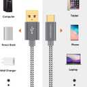 CableCreation USB A to USB C Cable 6FT, Braided USB to USB C Cable, Fast Charging & 480Mbps Data, Compatible with MacBook Air, iPhone 15 Series, Pixel, Galaxy S23, S22, S21