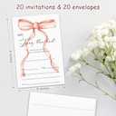 Bridal Shower Invitations, Bridal Shower Invitations With Envelopes, Wedding Invitations, Pink Invitation Cards, Fill in Blank (25 Pcs & Envelopes)/HLinvite-01
