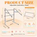 Stainless Steel Cross Stitch Floor Stand – Height & Angle Adjustable