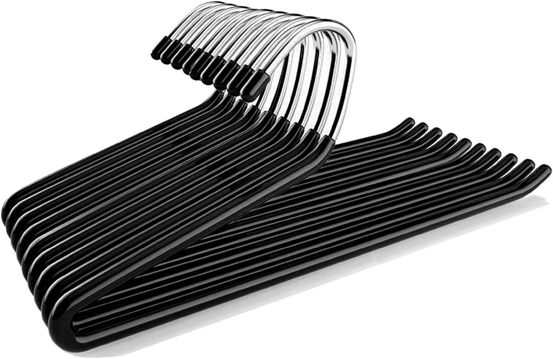 SLMT Pant Hangers for Women & Men - Jean Hangers for Closet - Non Slip Open Ended Trouser Hanger - Heavy Duty Slacks & Blanket Hanger (15 Pack)