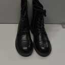 DREAM PAIRS Girls Boys Combat Ankle Boots Side Zipper Shoes with Lace Up for Toddler/Little Kid/Big Kid (Black, Size 2)