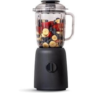 IRIS USA 3-Speed High-Power Professional-Grade Countertop & Kitchen Blender - 50 oz Tritan Jar, Titanium-Coated Stainless Steel Blades, Black for Smoothies, Protein Shakes