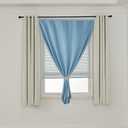 AJAZZ self Adhesive Portable 100% Blackout Curtains Simple and Easy to installBedroom Window Thermal Lnsulated Kitchen Room Darkening Black Small Drapes 1-Pack (Light Blue)