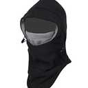 Purjoy Multipurpose Use Thermal Warm Fleece Balaclava Hood Police Swat Ski Bike Wind Stopper Full Face Mask Hats Neck Warmer Outdoor Winter Sports Snowboarding Cap (Black+Grey)