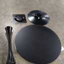 Black Round Table Modern Dining Table Tulip Round Kitchen Table Mid Century Coffee Table for Living Room, 31.5 inch