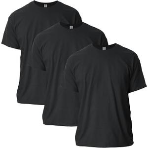 Gildan Regular Black T-shirt Pack Of 3 Size L