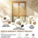 Glimer Reed Roll Up Blinds for Windows, Natural Reed Bamboo Shades for Indoor & Outdoor Use, Light Filtering Privacy Window Covering for Patio, Porch, Balcony