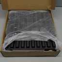 Nuanchu 32 Pcs 3D Slat Wall Panels, 12"x12" PVC Fluted Wall Paneling for Interior Decor, Paintable Waterproof Textured Tiles for Living Room TV Background Gaming Room, 32 Sq. ft Coverage (Black)