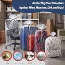 Wowfit 5 CT 45x65 inches Extra Large Clear Plastic Bags Perfect for Car Seat, Luggage, Suitcase, Stroller, Chair, Kids Bike and Attic Storage (3 Mil Flat Bags)