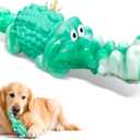 Dog Chew Toys for Aggressive Chewers: Tough Squeaky Alligator Toy for Small, Medium, Large Breed to Keep Them Busy & Clean Teeth and Reduce Boredom or Stress Relief (Blue)