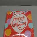 Nihuecne 8 Pack Birthday Gift Bags Assorted Sizes (2 Extra Large 15", 3 Large 13",3 Medium 9") with Ribbon Handle and Tissue Paper, Reusable and Perfect For Wrapping Present