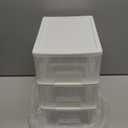 Gonice Small 3 Drawer Storage Organizer, White Plastic Drawer Storage, Small Desktop Organizer for Home, Office