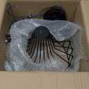 Modern Crystal Pendant Light Fixture,1-Light Mini Chandeliers,Matte Black Hanging Lights Fixture Kitchen Island,Metal Ceiling Lights for Dinning Room Bedroom Entryway Hallway