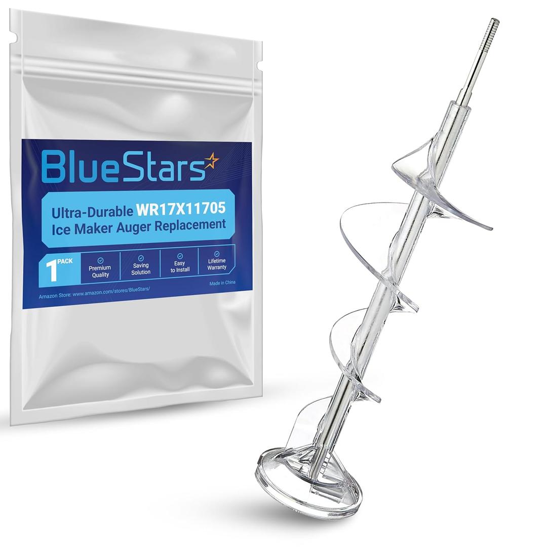 BlueStars Ultra-Durable WR17X11705 Ice Maker Auger Replacement - Compatible with G.E Hot.Point Refrigerators - Replaces WR17X11939 PS1018130 AP3849786 AP3672963