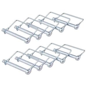 10 Pack Trailer Coupler Pin 3/8x3-5/32in Towing Hitch Pin Heavy Duty Wire Lock Pin Secure PTO Shaft Locking Pin for Trailers, RVs, Boats, Farm Equipment
