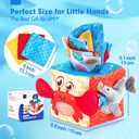 hahaland Baby Tissue Box Toy - Baby Toys 6-12 Months Montessori Toys for 6 Month Old with Textured Tails, Crinkle Tissues, Squeaky, Mirror, Play Silks Sensoy Scarves Baby Gifts 9 Month Old Travel Toys