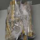 Metal Arch Backdrop Stand Set of 3(6 ft, 5 ft, 4 ft) Party Arch Stands for Valentines Day, Wedding, Birthday, Baby Shower, Bridal Shower,Balloon Arched Frame for Garden Decor, Gold Floral Arches