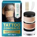 Tattoo Cover Up Makeup Waterproof, Full Coverage Concealer for Tattoos, Dark Spots & Scars, Long Lasting, Smudge-Proof & Transfer-Resistant (1.4 Fl Oz (Pack of 1))