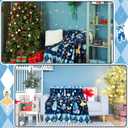 Buryeah Blue Christmas Nutcracker Throw Blanket Nutcracker Ballet Blanket Xmas Warm Flannel Fleece Throw Comfortable Cozy Decorative for Christmas Home Bed Sofa Couch Decor