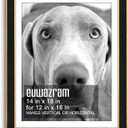 Suede 14x18 Frame - Single Frame, Christmas Elegant Black 14 x 18 Poster Frame with Mat for 12x16, 14x18 Picture Frames for Artwork, Puzzles, Photos and Movie Posters (14" x 18" / 12" x 16" mat)