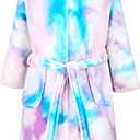 Giggling Getup Christmas Kids Robes, Hooded Girls Bath Robe, Girls Christmas Pajamas (S)