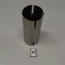 2 to 2 inch Exhaust Adapter with Clamp Stainless Steel, 2" ID to 2" ID Exhaust Reducer Connector Pipe with Clamp